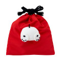 Japan Sanrio Original Face Mascot Drawstring Bag - Pochacco - 2