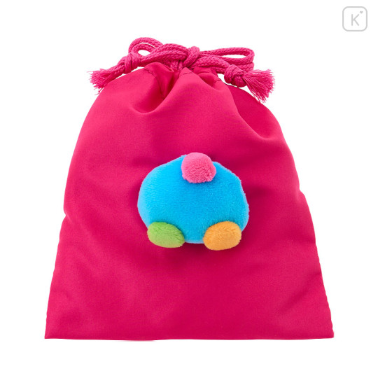 Japan Sanrio Original Face Mascot Drawstring Bag - Usahana - 2