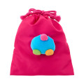 Japan Sanrio Original Face Mascot Drawstring Bag - Usahana - 2