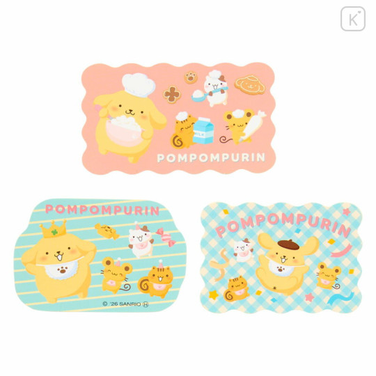 Japan Sanrio Flake Stickers - Pompompurin : 30th Anniversary Baby - 3