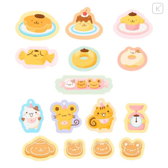 Japan Sanrio Flake Stickers - Pompompurin : 30th Anniversary Baby - 4