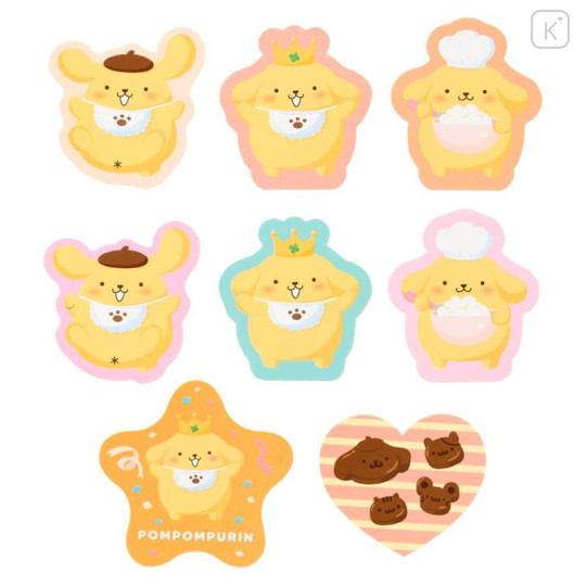 Japan Sanrio Flake Stickers - Pompompurin : 30th Anniversary Baby - 5