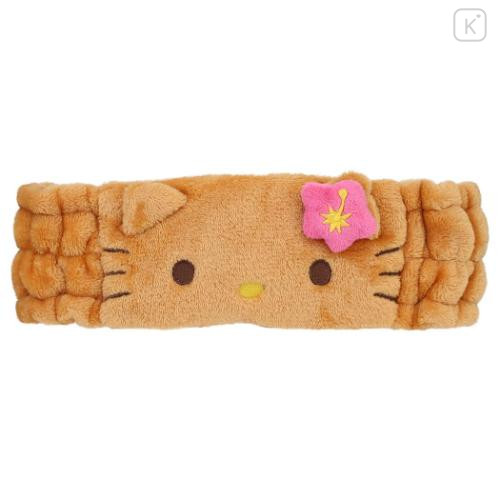 Japan Sanrio Spa Headband with Ears - Hello Kitty : Tan Sunburned Swimsuit Summer - 1