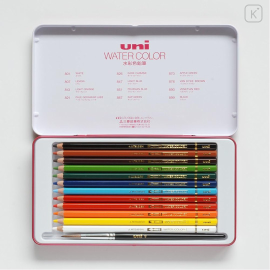 Japan Uni Water Color Pencil Set - 12colors - 2