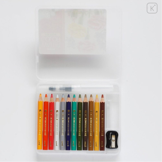 Japan Uni Water Color Pencil Set - 12colors Nature Tones Compact - 4