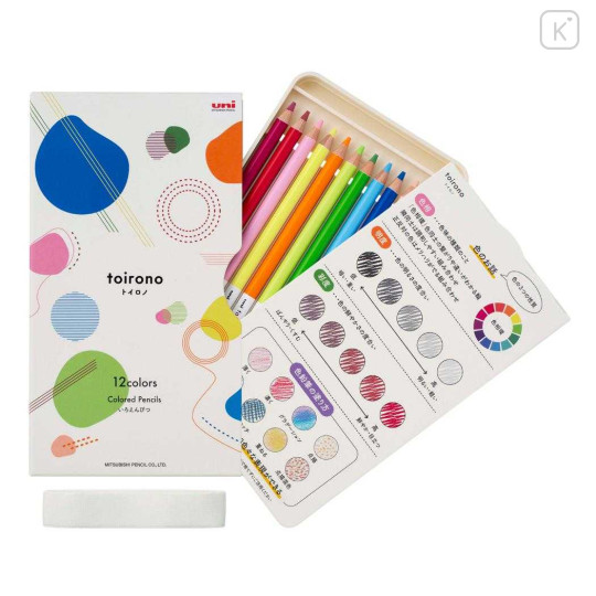 Japan Uni Toirono Colored Pencil Set - 12colors - 1