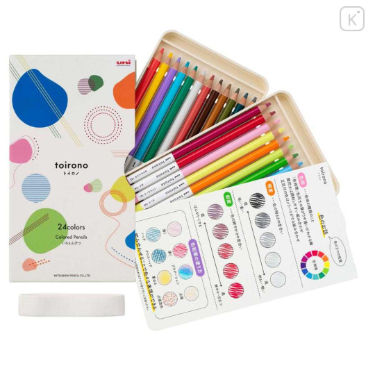 Japan Uni Toirono Colored Pencil Set - 24colors - 1
