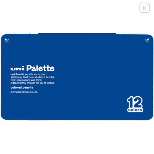 Japan Uni Palette Colored Pencil Set - 12colors Blue Case - 1