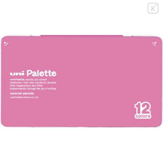 Japan Uni Palette Colored Pencil Set - 12colors Pink Case - 1