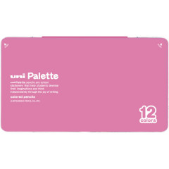 Japan Uni Palette Colored Pencil Set - 12colors Pink Case