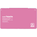 Japan Uni Palette Colored Pencil Set - 12colors Pink Case - 1