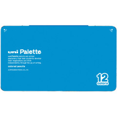 Japan Uni Palette Colored Pencil Set - 12colors Light Blue Case