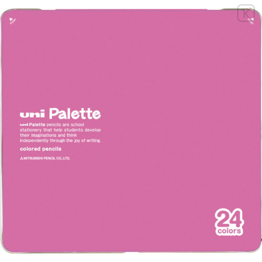 Japan Uni Palette Colored Pencil Set - 24colors Pink Case - 1