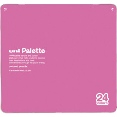 Japan Uni Palette Colored Pencil Set - 24colors Pink Case