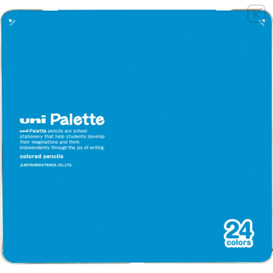Japan Uni Palette Colored Pencil Set - 24colors Light Blue Case - 1