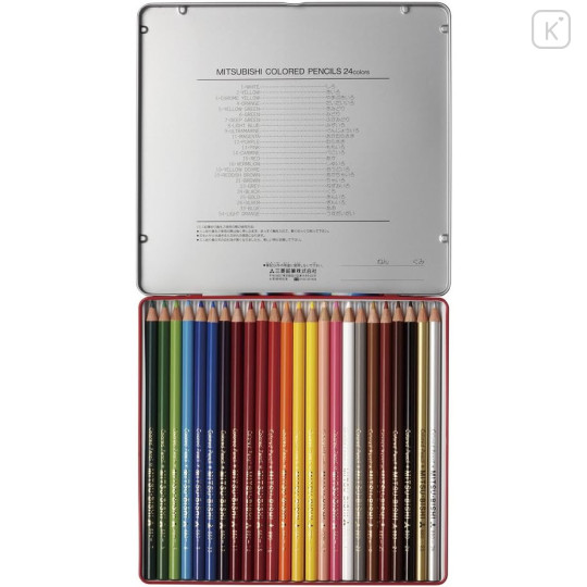 Japan Uni Palette Colored Pencil Set - 24colors Light Blue Case - 2