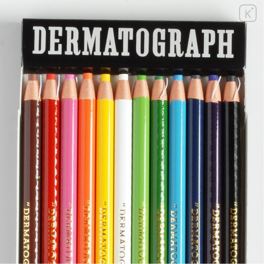 Japan Uni Dermatograph Oil-based Pencil Set - 12colors - 4
