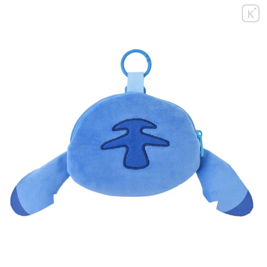 Japan Disney Store Face-shaped Pouch with Carabiner - Stitch - 2