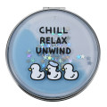 Japan Disney Store Floating Sequins 2-sided Compact Mirror - Donald : Birthday 2026 Chill Relax Unwind - 4