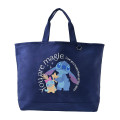 Japan Disney Store Tote Bag - Scrump & Stitch : Stitch Day Collection Black - 2
