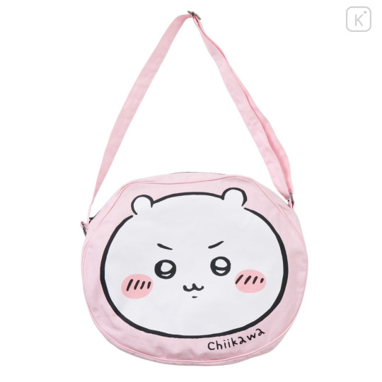 Japan Chiikawa Shoulder Crossbody Bag - Chiikawa : Chiikawa Park Face Pink - 1