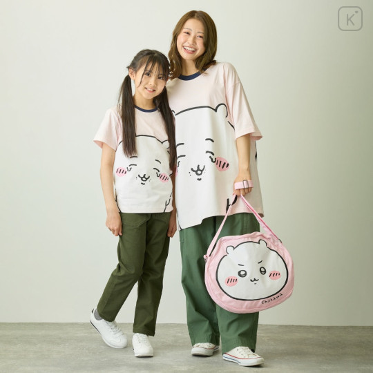 Japan Chiikawa Shoulder Crossbody Bag - Chiikawa : Chiikawa Park Face Pink - 2