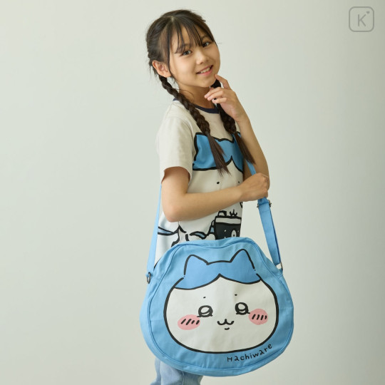 Japan Chiikawa Shoulder Crossbody Bag - Hachiware : Chiikawa Park Face - 2
