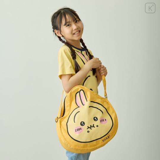 Japan Chiikawa Shoulder Crossbody Bag - Usagi : Chiikawa Park Face - 2