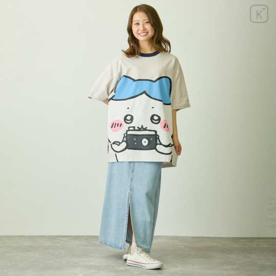 Japan Chiikawa T-shirt (L) - Hachiware : Chiikawa Park Camera Grey - 2