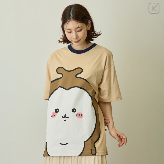Japan Chiikawa T-shirt (S) - Chiikabu : Chiikawa Park Beige Brown - 3