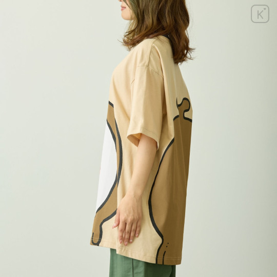 Japan Chiikawa T-shirt (M) - Chiikabu : Chiikawa Park Beige Brown - 8