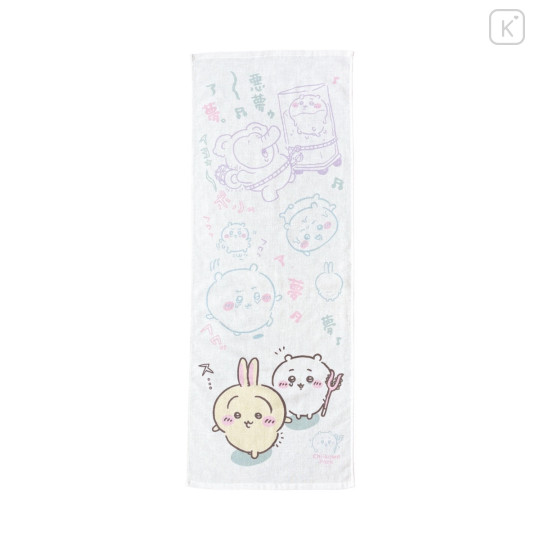 Japan Chiikawa Japanese Tenugui Towel - Chiikawa & Usagi : Chiikawa Park Nightmare - 1