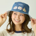 Japan Chiikawa Reversible Wide Brim Sun Hat - Chiikawa & Hachiware & Usagi : Chiikawa Park Flag Denim - 2