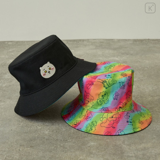 Japan Chiikawa Reversible Wide Brim Sun Hat - Chiikawa & Usagi : Chiikawa Park Nightmare Rainbow - 6