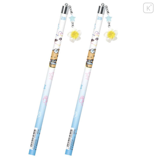 Japan Sanrio Mascot 2B Pencil Set - Hello Kitty : Tan Sunburned Swimsuit Summer Blue - 1