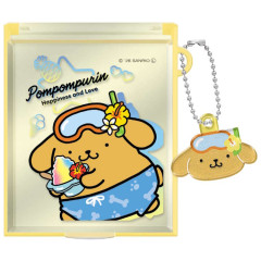 Japan Sanrio Mirror with Charm - Pompompurin : Tan Sunburned Swimsuit Summer