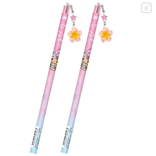 Japan Sanrio Mascot 2B Pencil Set - My Melody : Tan Sunburned Swimsuit Summer - 1
