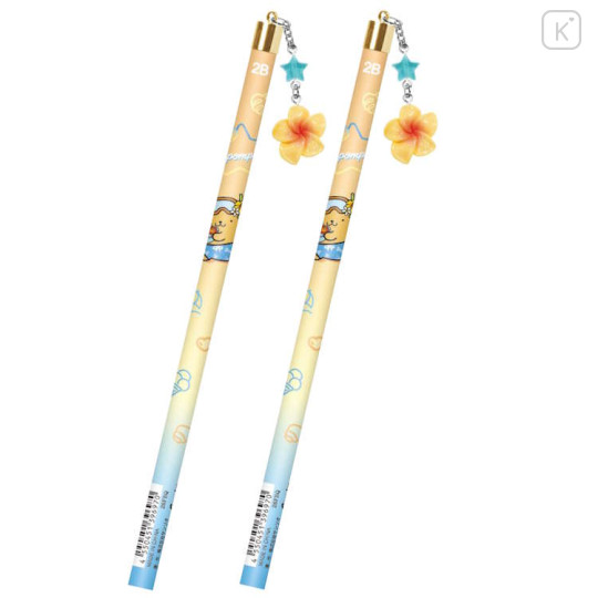 Japan Sanrio Mascot 2B Pencil Set - Pompompurin : Tan Sunburned Swimsuit Summer - 1