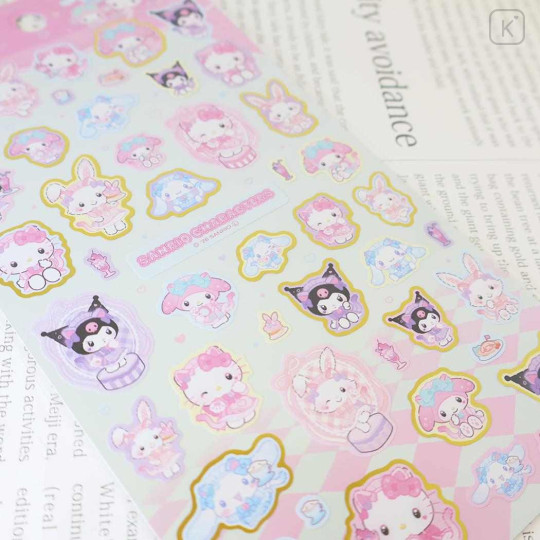 Japan Sanrio Gold Accent Sticker - Characters Cat Performance - 2