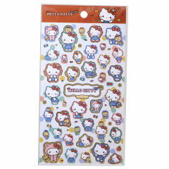 Japan Sanrio Gold Accent Sticker - Hello Kitty & Tiny Chum : Hang Out