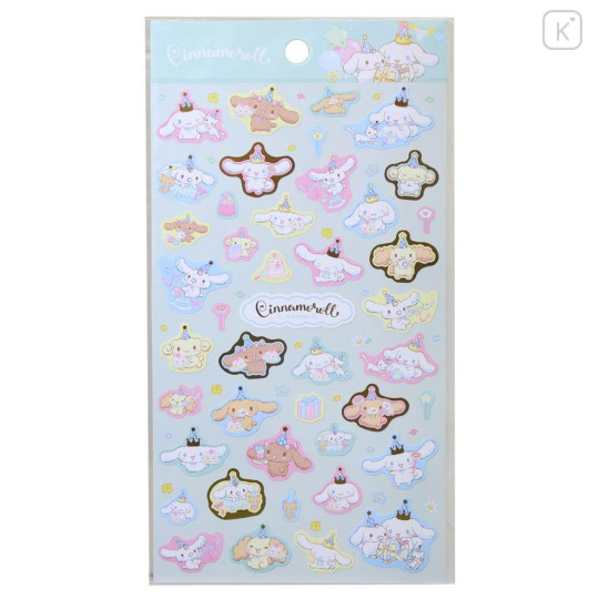 Japan Sanrio Gold Accent Sticker - Cinnamoroll : Party With Friends - 1