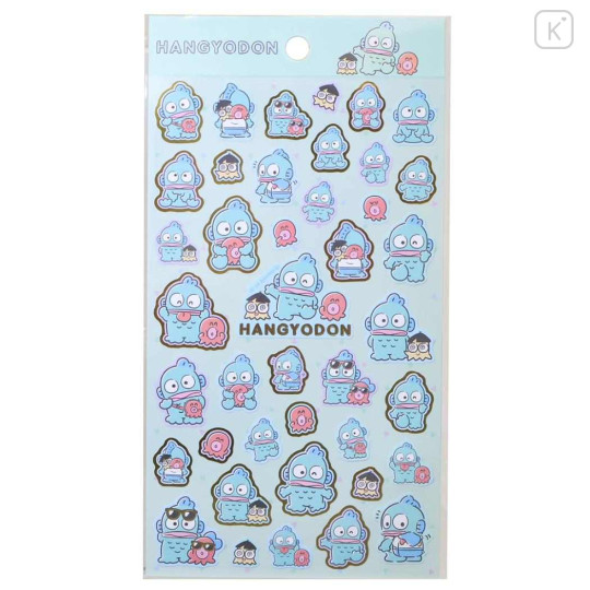 Japan Sanrio Gold Accent Sticker - Hangyodon : Friends - 1