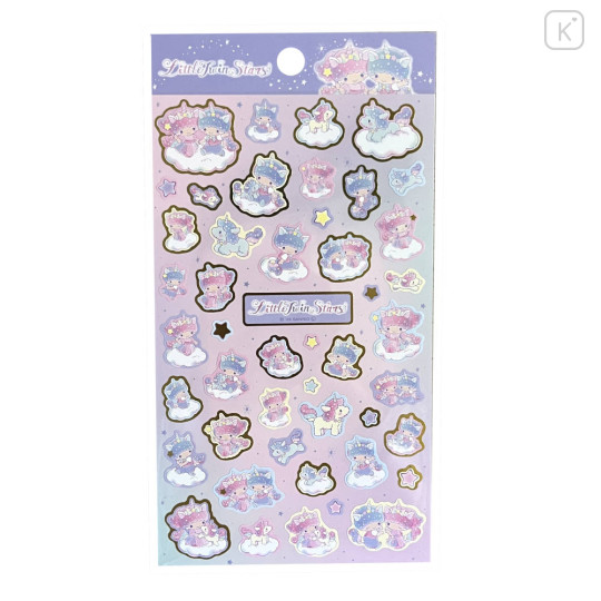Japan Sanrio Gold Accent Sticker - Little Twin Stars : Unicorn Party - 1