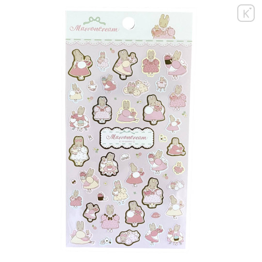 Japan Sanrio Gold Accent Sticker - Marron Cream : Hobby Light Pink - 1