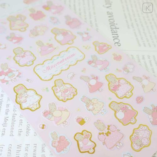 Japan Sanrio Gold Accent Sticker - Marron Cream : Hobby Light Pink - 2