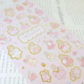 Japan Sanrio Gold Accent Sticker - Marron Cream : Hobby Light Pink - 2