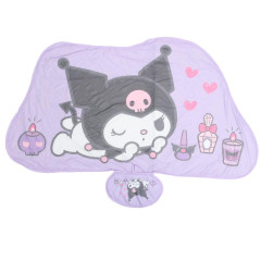 Japan Sanrio Cooling Lap Blanket with Pocket - Kuromi : Purple