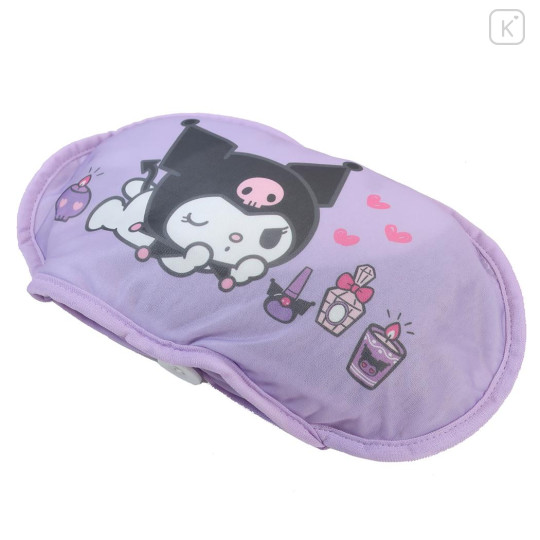 Japan Sanrio Cooling Lap Blanket with Pocket - Kuromi : Purple - 3