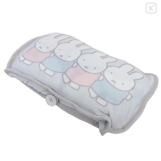 Japan Miffy Cooling Lap Blanket with Pocket - Grey - 3