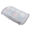 Japan Miffy Cooling Lap Blanket with Pocket - Grey - 3